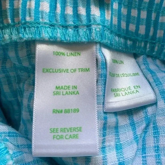Lilly Pulitzer Lagoon 100% Linen Seabreeze
Blue Along The Same Line Shorts (S) - Picture 7 of 10